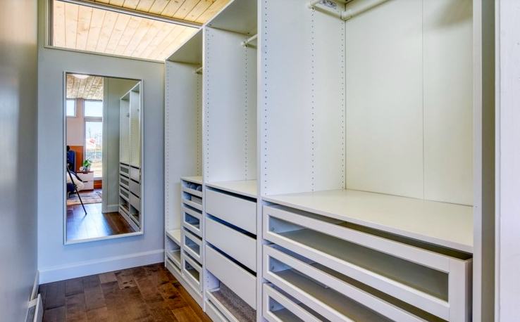 The walk-in closet is great