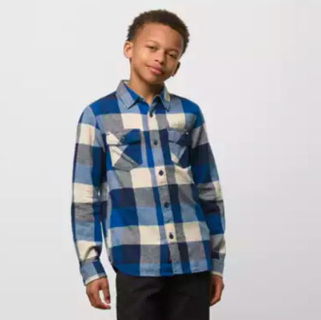 KIDS BOX FLANNEL BUTTONDOWN SHIRT - $50