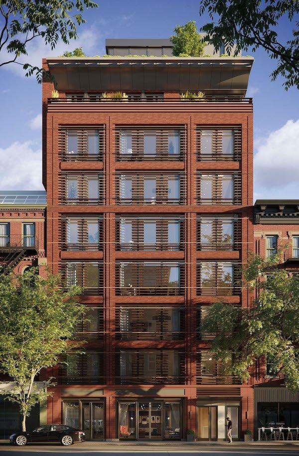 The facade of this building on Columbus Avenue