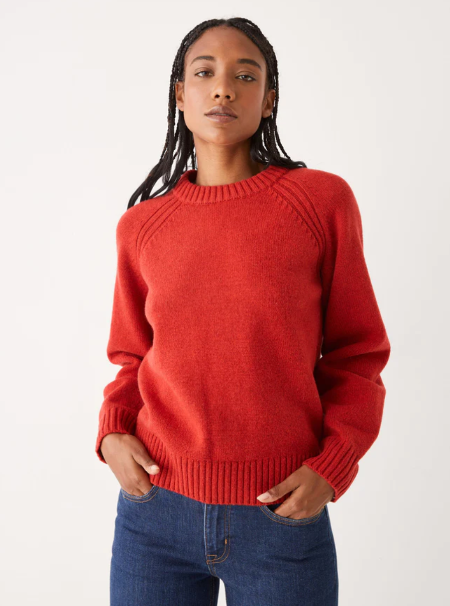 The wool round neck sweater