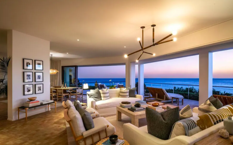 A rest room that gives access to the outside