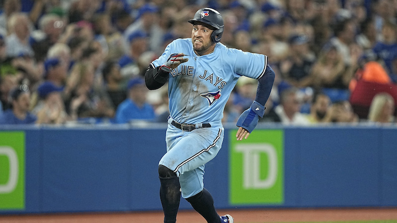 George Springer 2018 Team-Issued Throwback 1977-1979 Rainbow