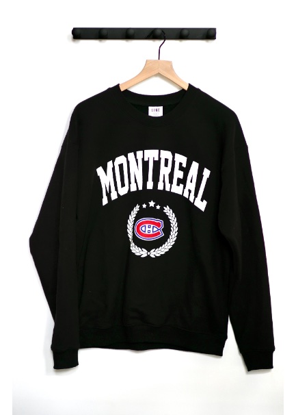 Black varsity crewneck quilt - $79.99