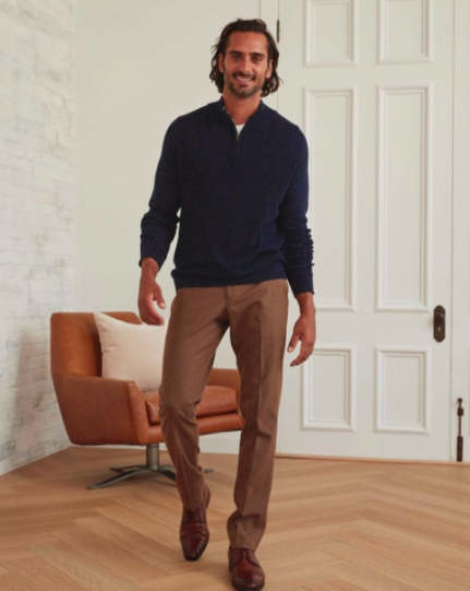 Essential Half Zip High Neck Sweater - $79.90